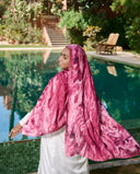 Red Marble Modal Hijab