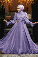 Lavender Organza Side Knot Gown