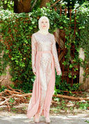 Rose Gold Chevron Sequin Gown