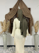 Pleated Long Sleeve Maxi Dress