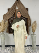 Pleated Long Sleeve Maxi Dress